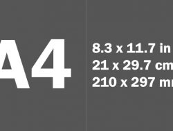 Ukuran Kertas A4 dalam Satuan MM, CM, Inci dan Pixel